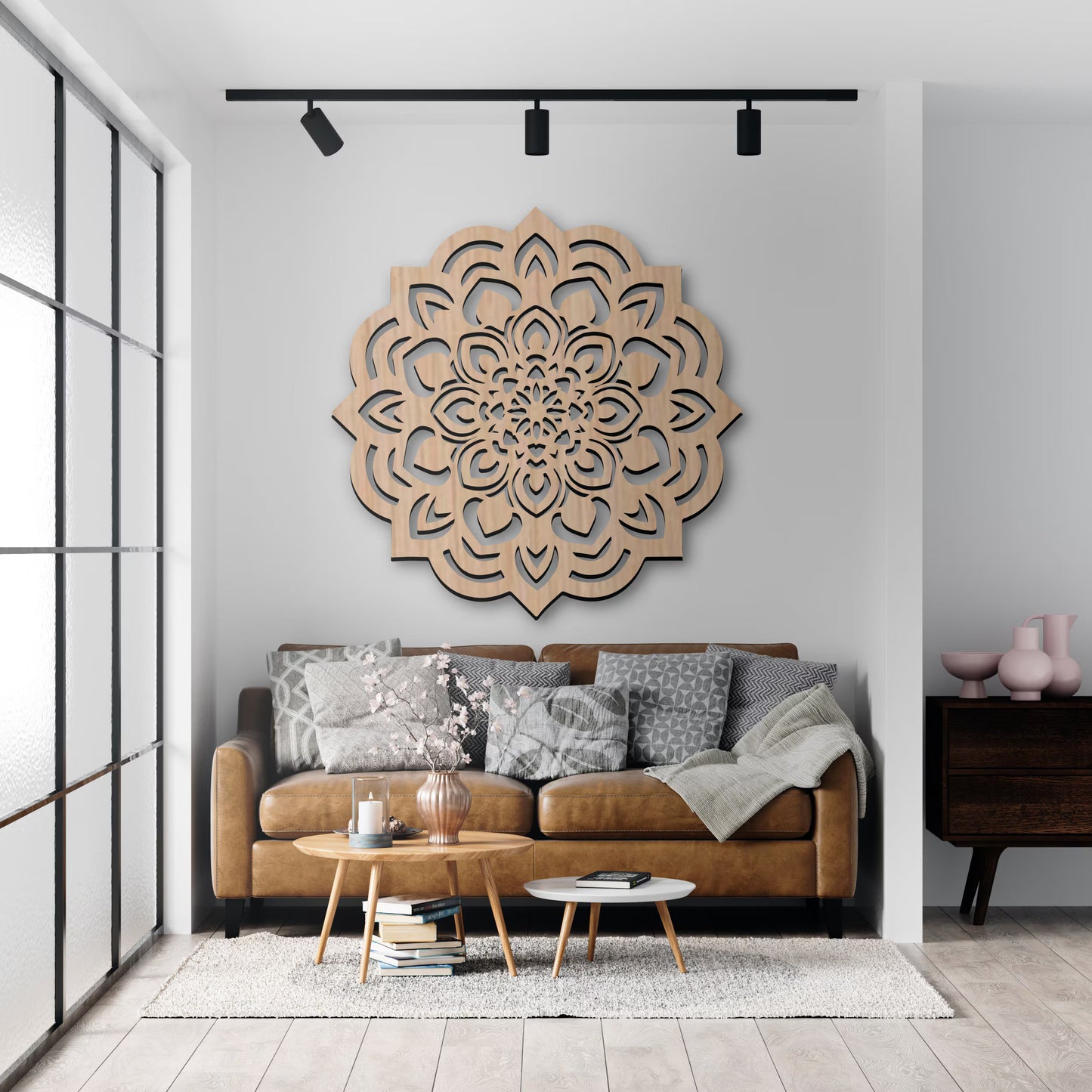 Lotus Flower Wooden Wall Art