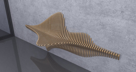 3D Wooden Parametric Shape Wall Art