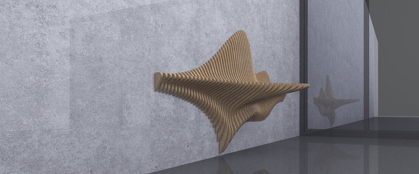 3D Wooden Parametric Shape Wall Art