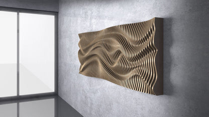 Parametric 3D Wooden Wavy Wall Art