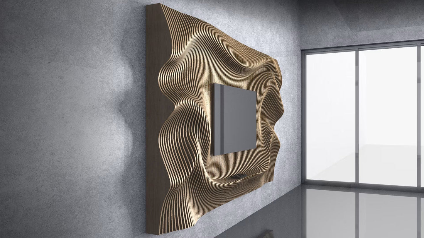 Parametric 3D Rhythmic Wooden Wall Art