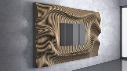 Parametric 3D Rhythmic Wooden Wall Art