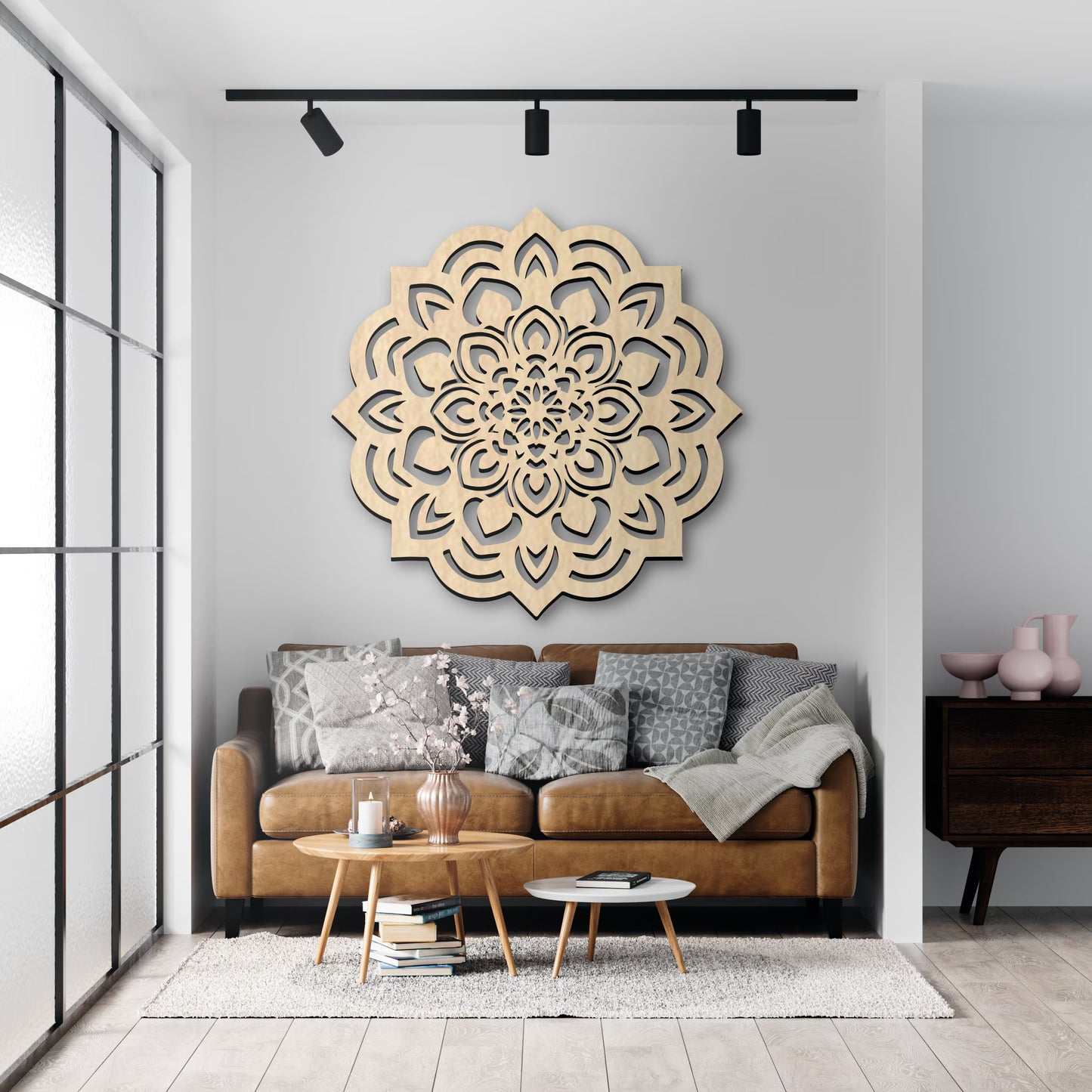 Lotus Flower Wooden Wall Art