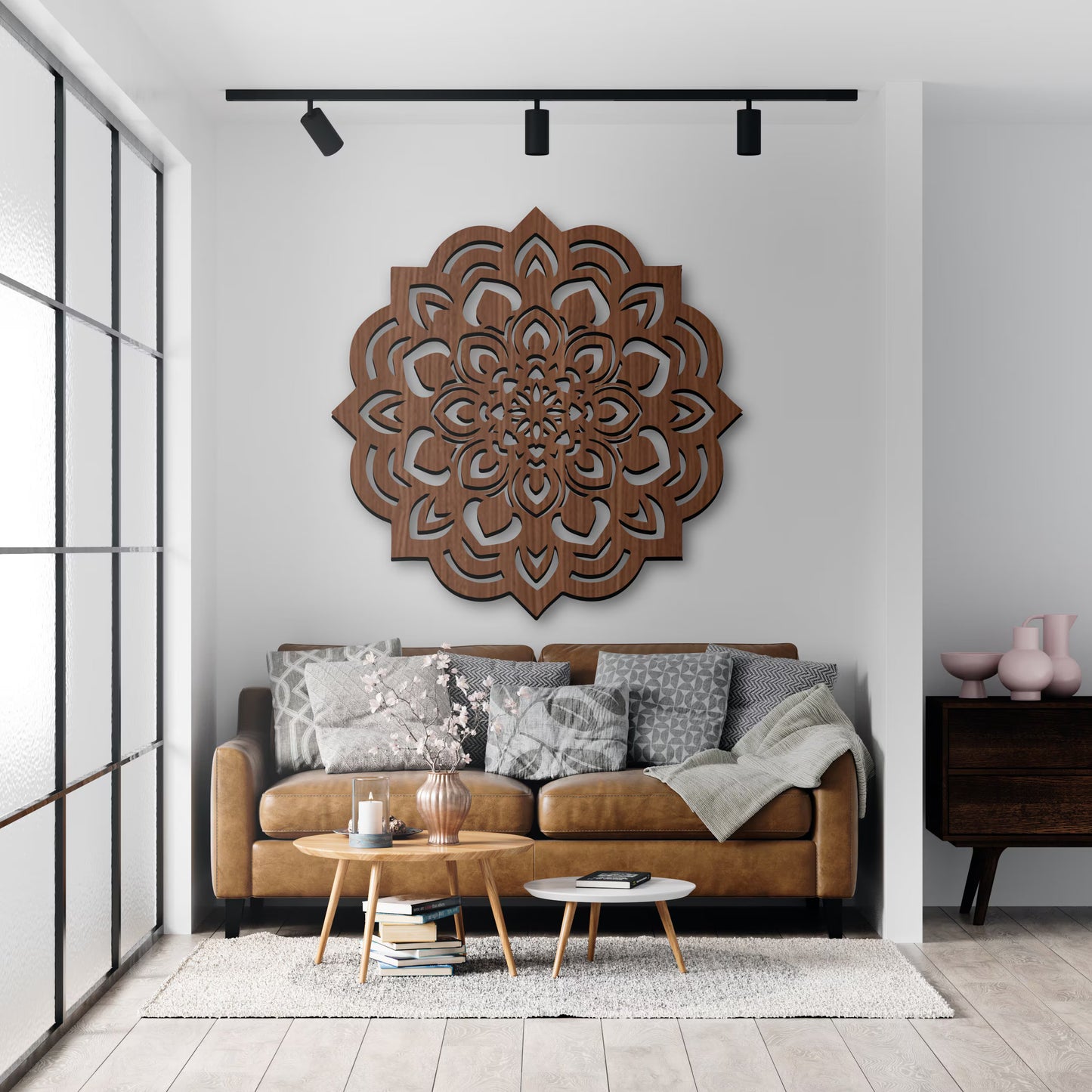 Lotus Flower Wooden Wall Art