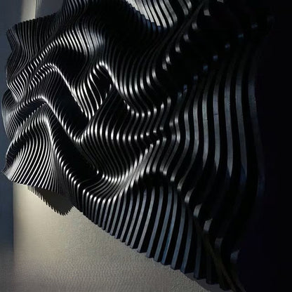 Parametric 3D Wooden Wavy Wall Art