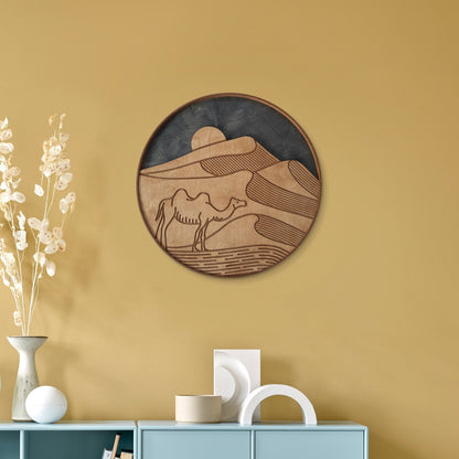 Desert Camel Wooden Wall Art