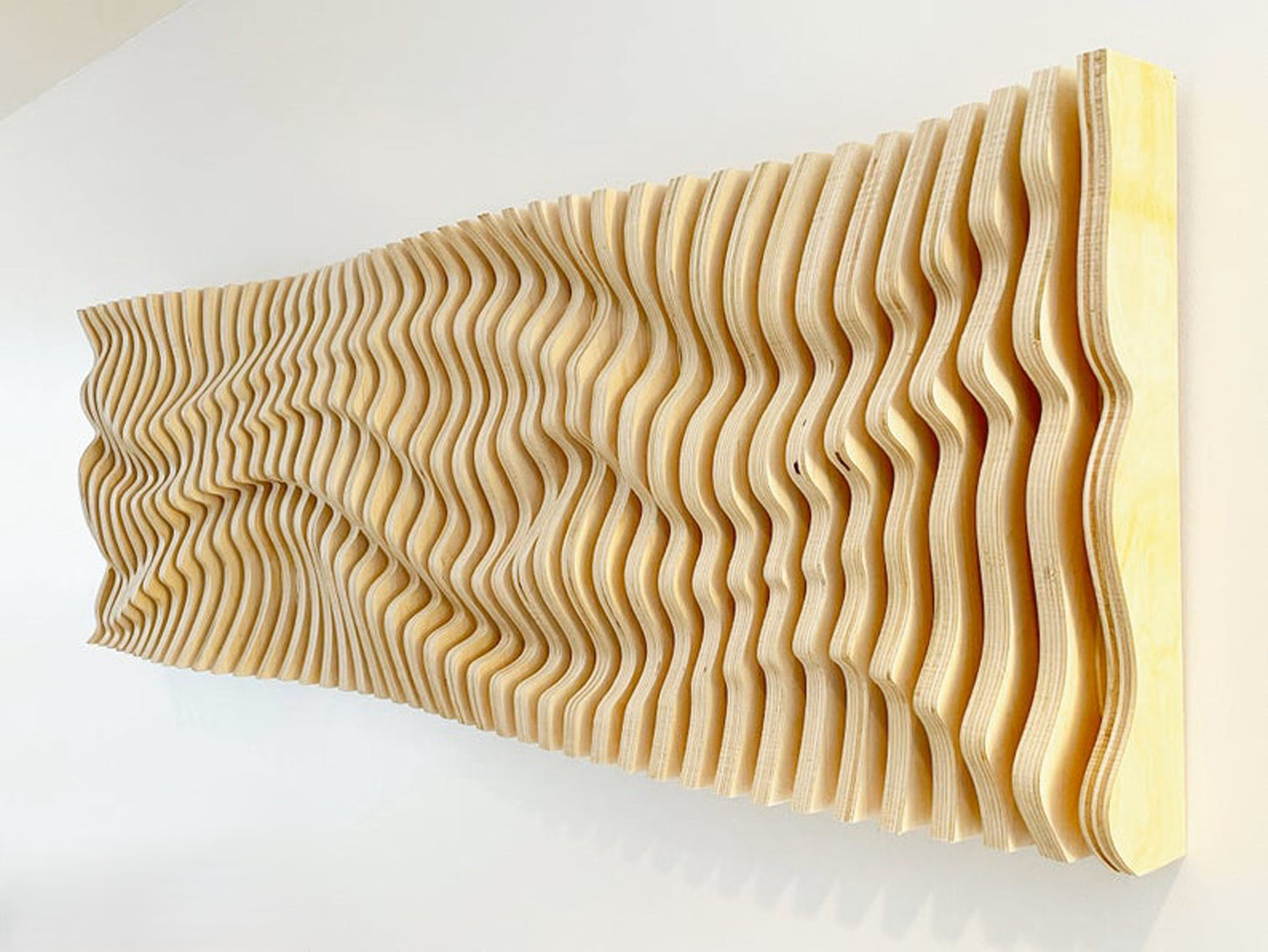 Parametric 3D Wooden Wavy Wall Art