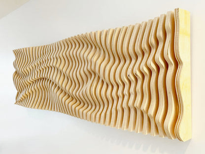 Parametric 3D Wooden Wavy Wall Art
