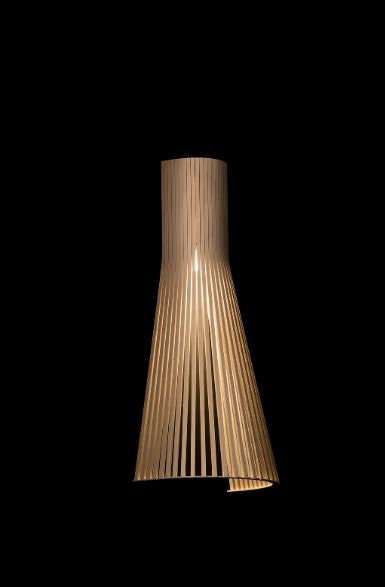 Cone Shape Wooden Wall Lamp