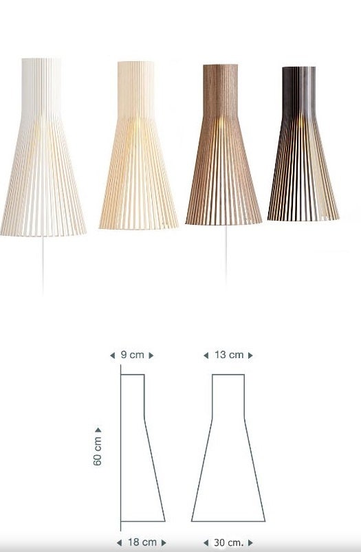 Cone Shape Wooden Wall Lamp