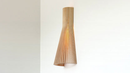 Cone Shape Wooden Wall Lamp