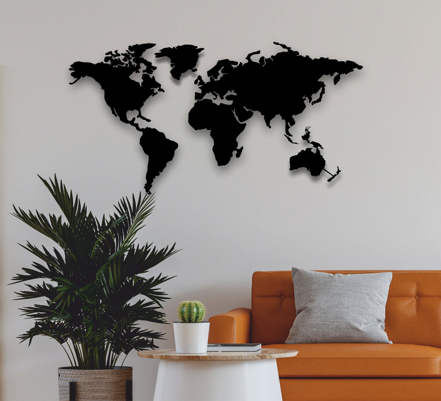 3D LED Wooden World Map