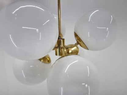 6 Light Handmade Atomic Glass Ball Sputnik Chandelier