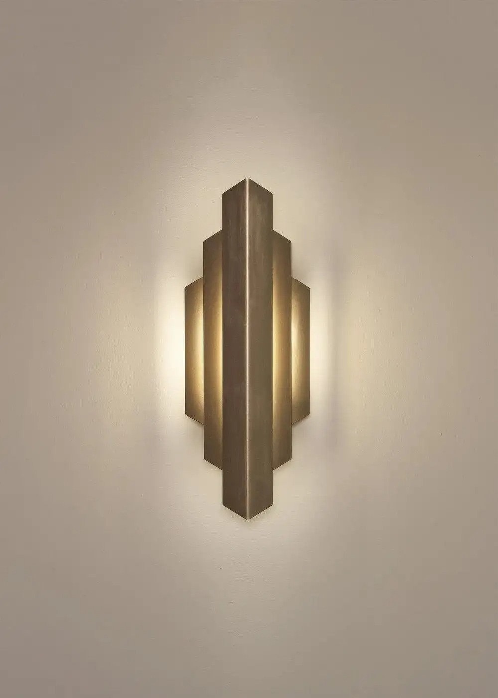 Vertical Geometric Modern Handmade Wall Sconce