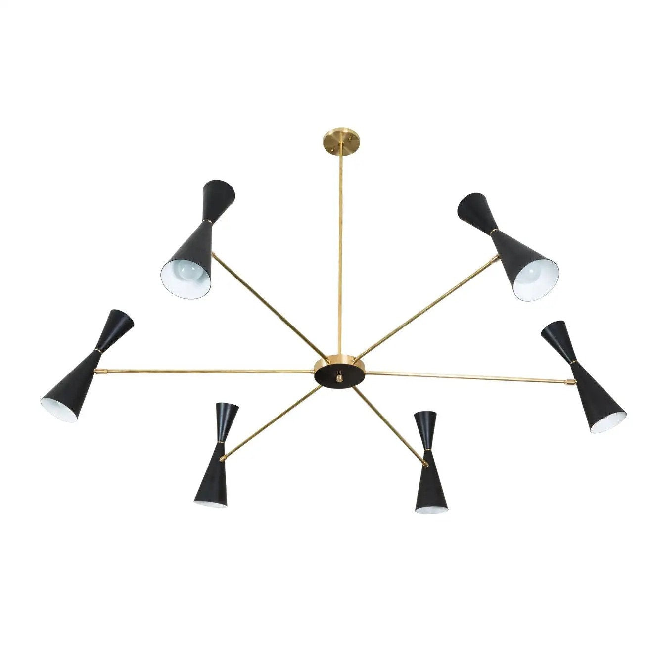 6 Arm Handmade Brass Sputnik Chandelier