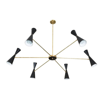 6 Arm Handmade Brass Sputnik Chandelier