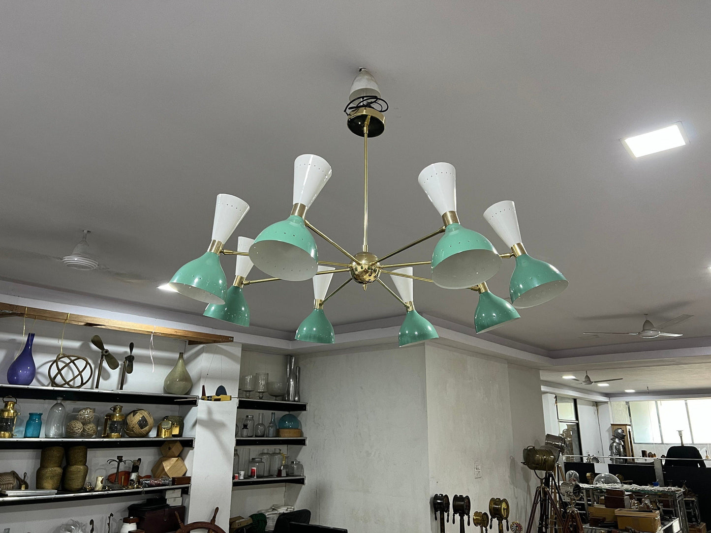 8 Arms 16 Lights Stilnovo Style Italian Light Chandelier