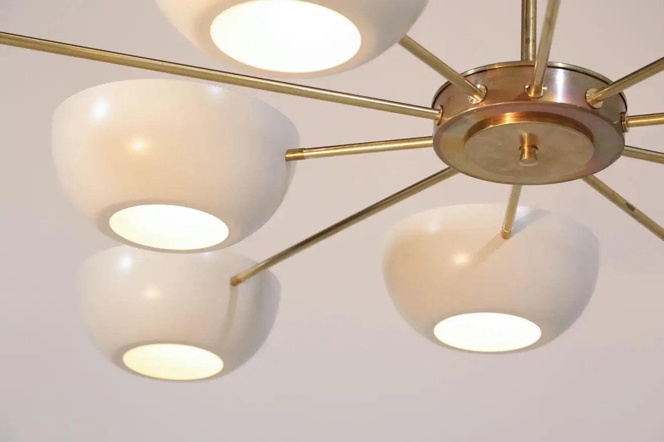 10 Arms Large Italian Modern Sputnik Chandelier