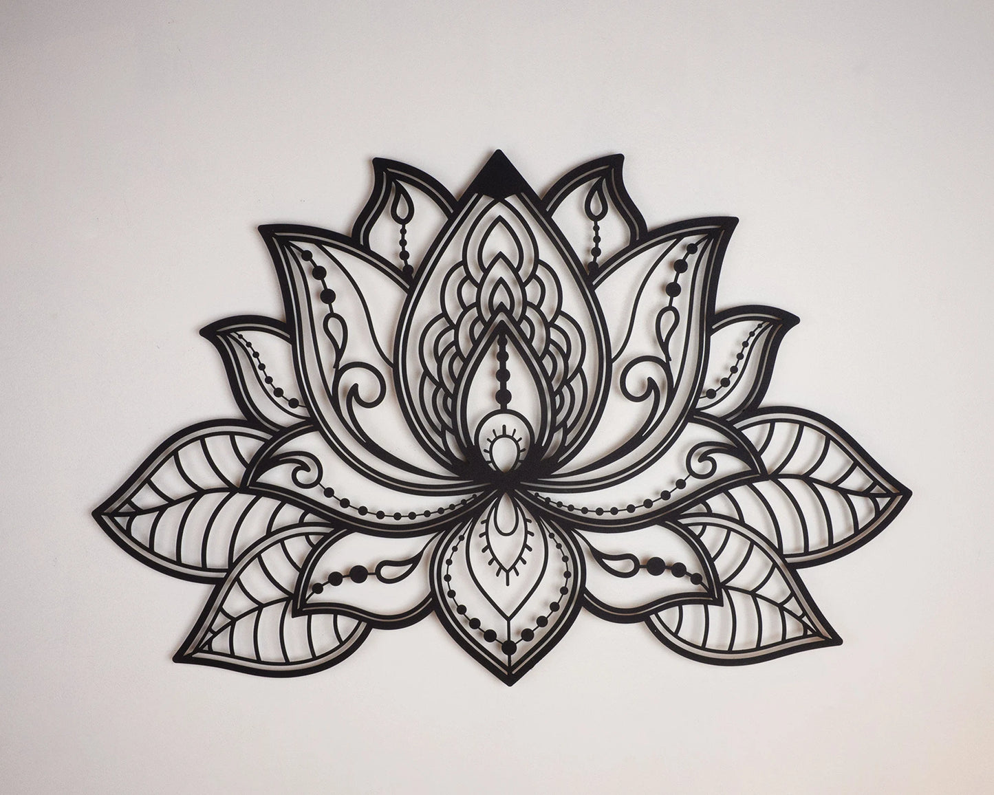 3D Lotus Flower Wooden Wall Art