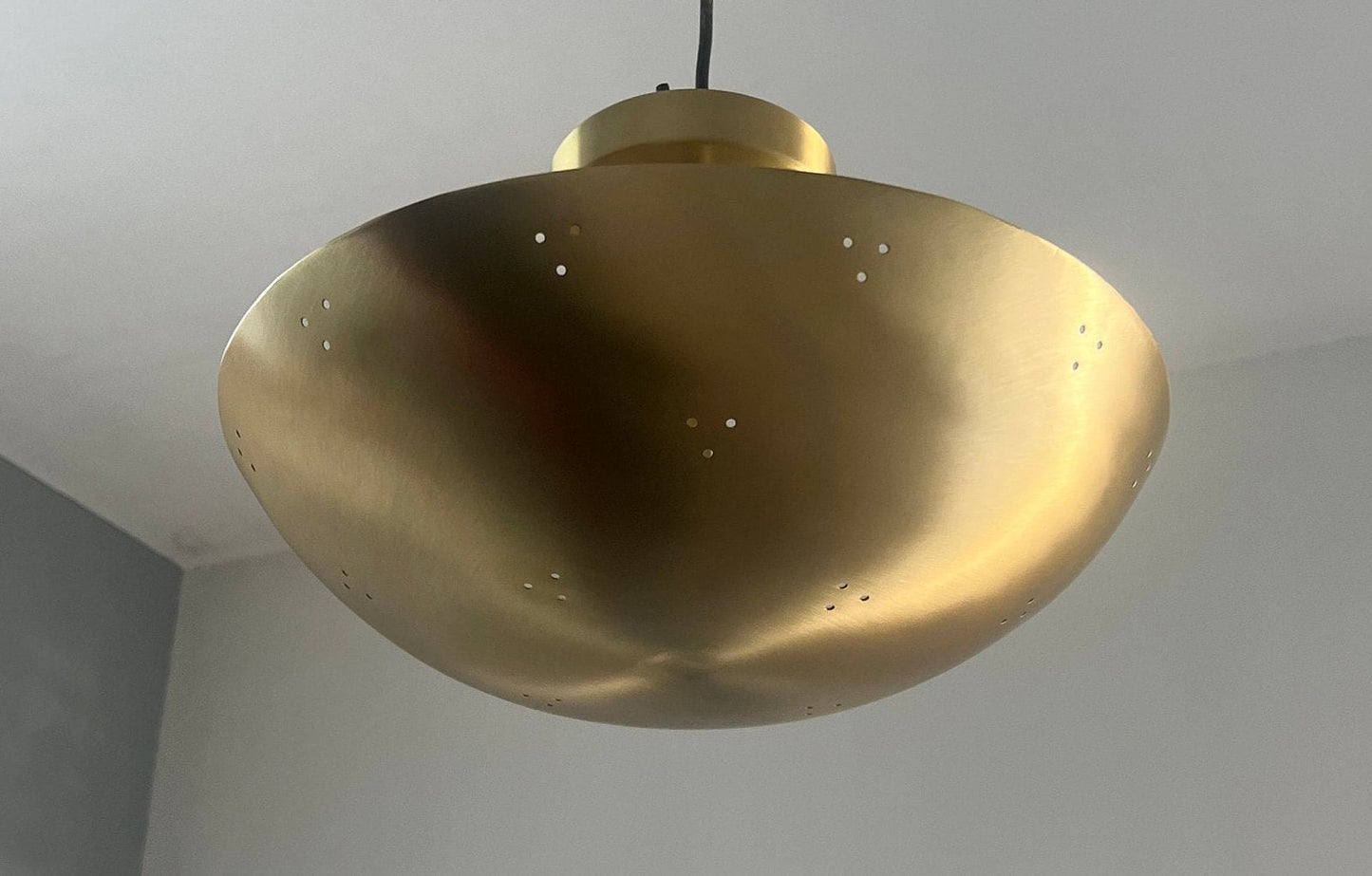 3 Light Mid Century Brass Sputnik Chandelier