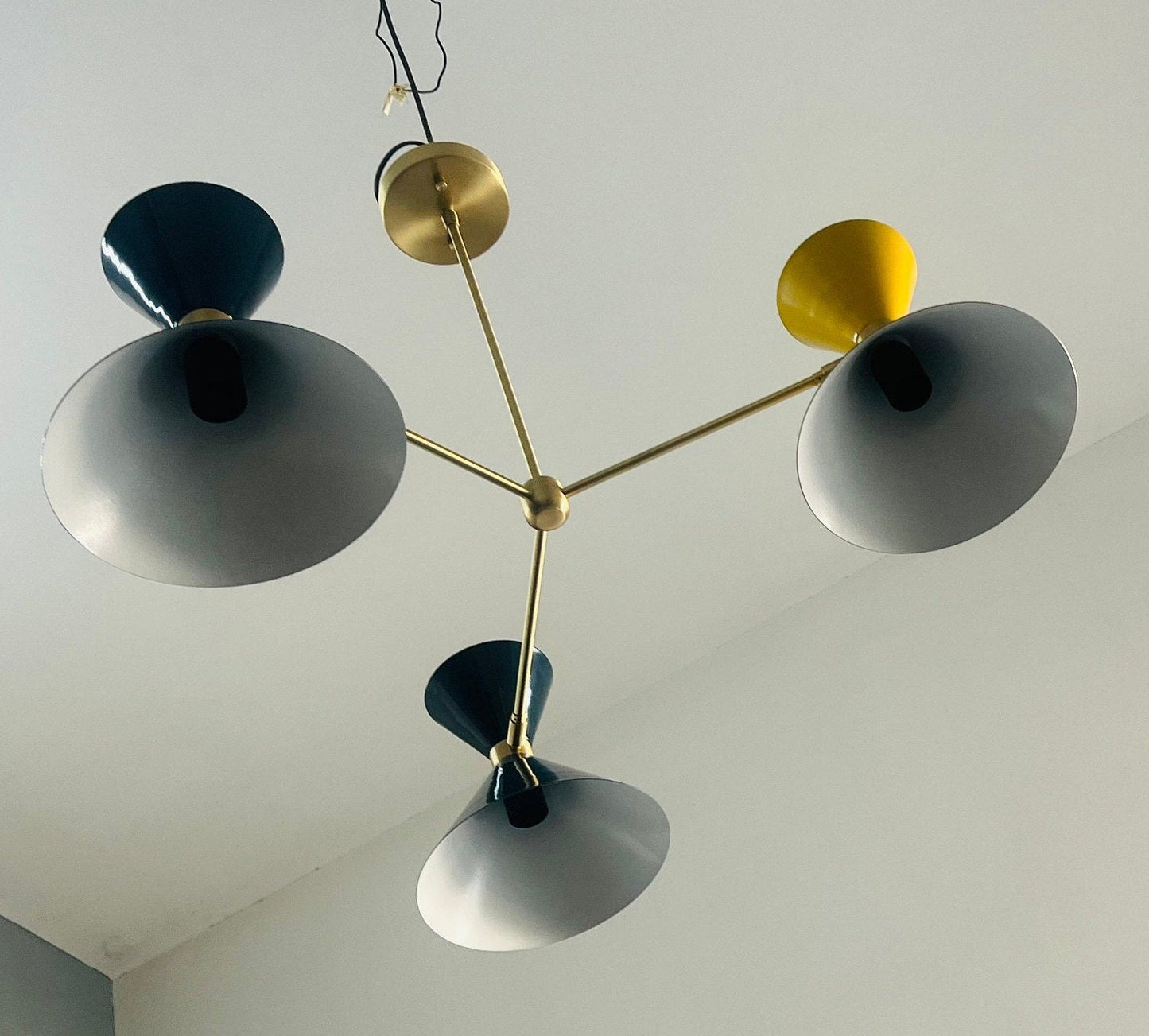 Beautiful 3 Arms 6 Lights Modern Sputnik Chandelier