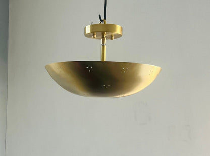 3 Light Mid Century Brass Sputnik Chandelier