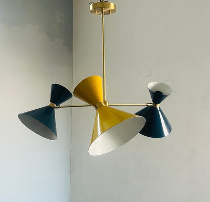 Beautiful 3 Arms 6 Lights Modern Sputnik Chandelier