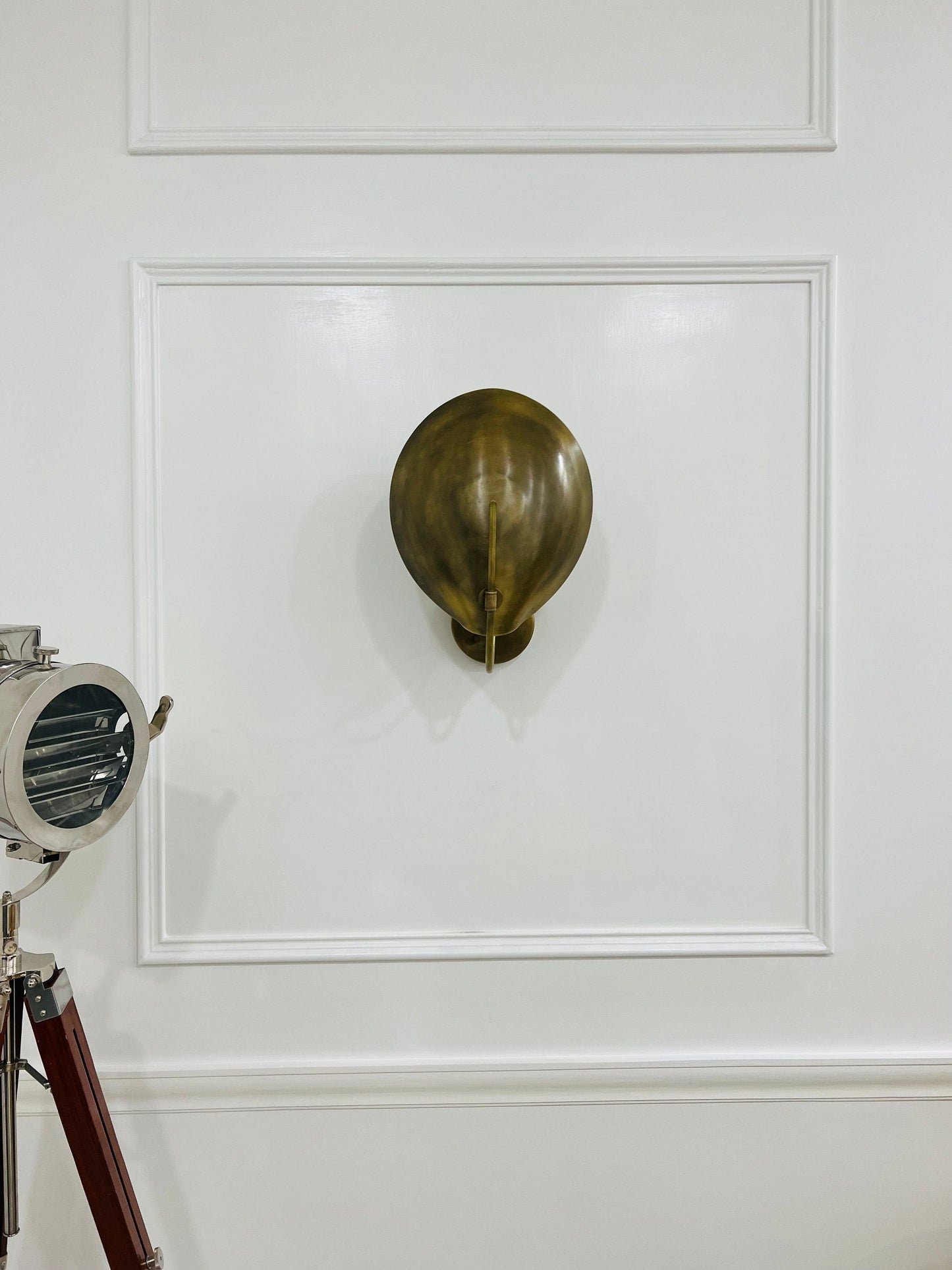 Handmade Curved Brass Shades Wall Scone