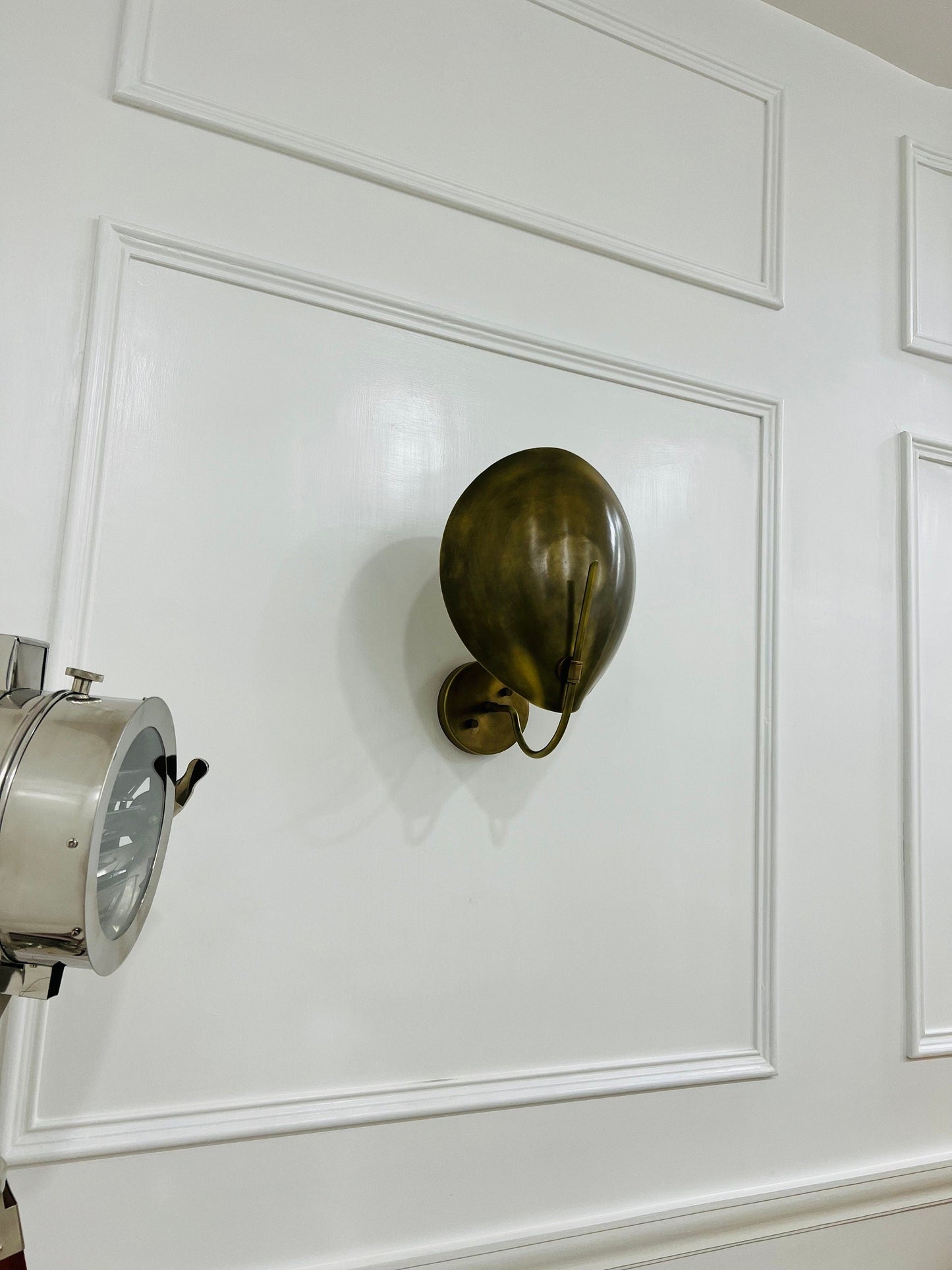 Handmade Curved Brass Shades Wall Scone