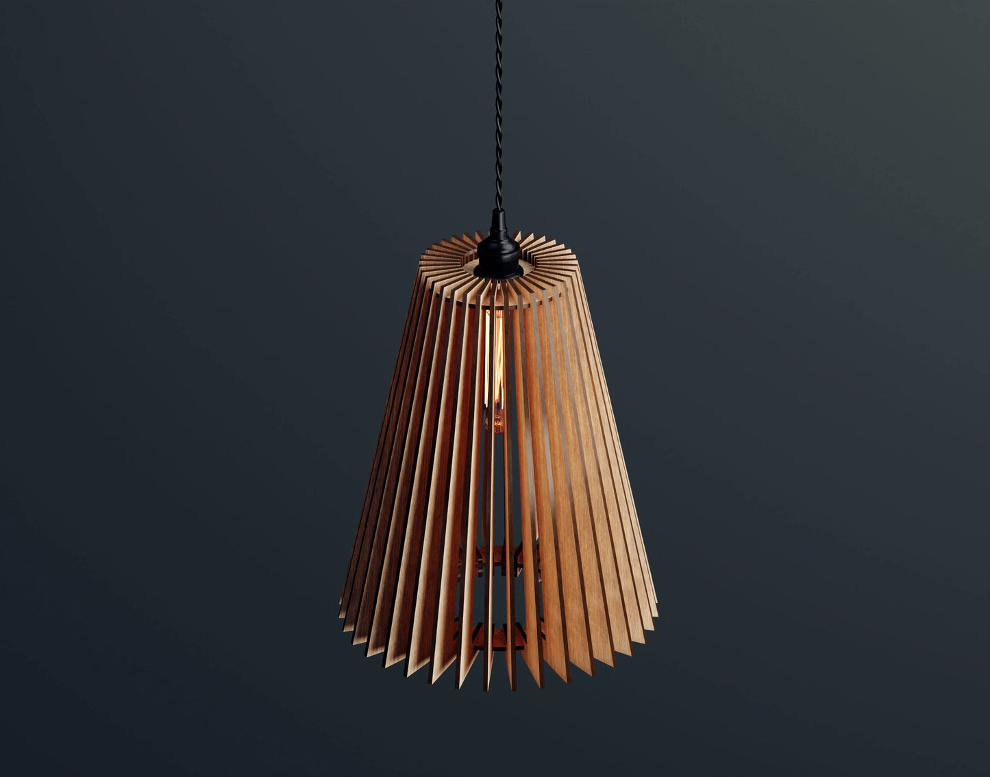 Wooden Pendant Ceiling Lamp Shade