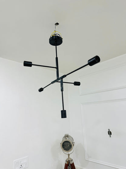 5 Arm Modern Brass Sputnik Chandelier