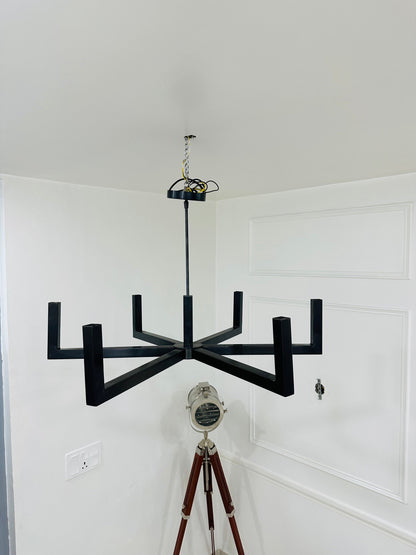 6 Arms 6 Light Brass Putnik Chandelier