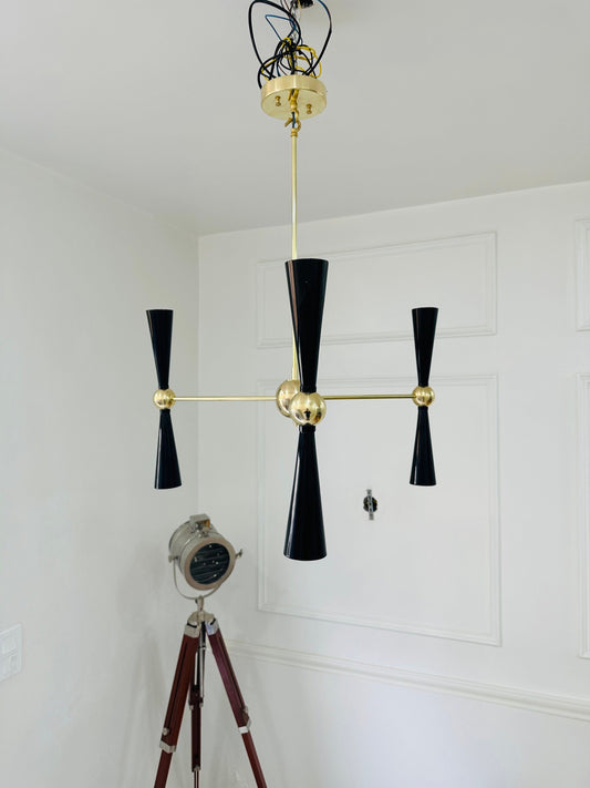 3 Arm 6 Light Modern Stilnovo Chandelier