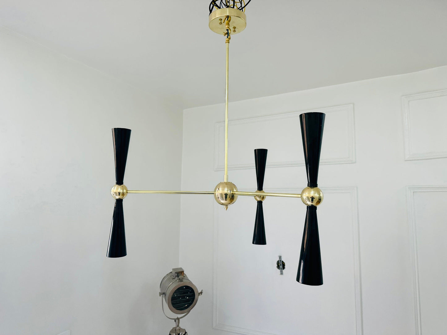 3 Arm 6 Light Modern Stilnovo Chandelier