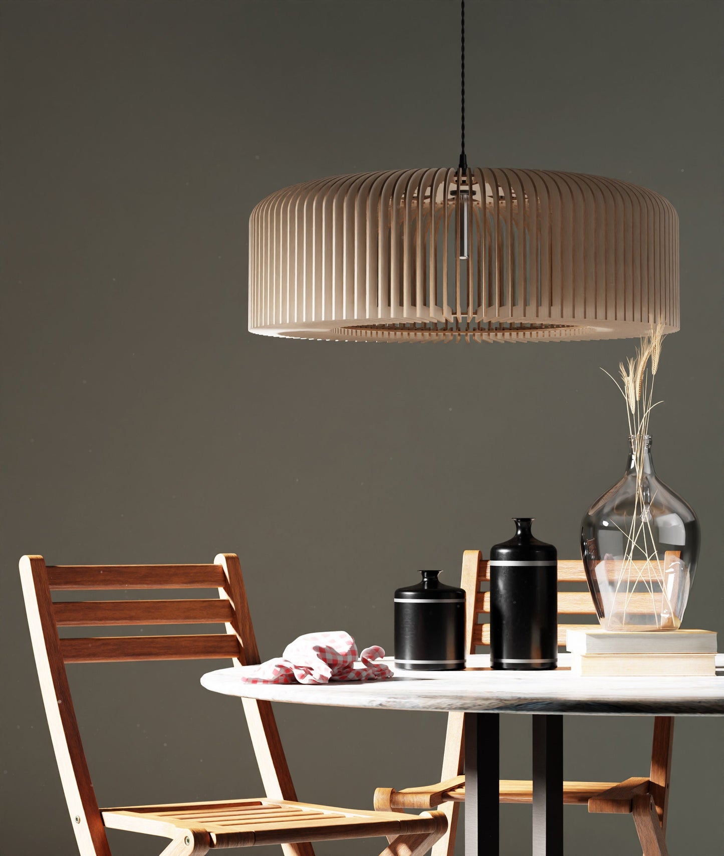 Modern Wooden Pendant Lampshade