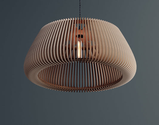 Handmade Wooden Hanging Round Lampshade