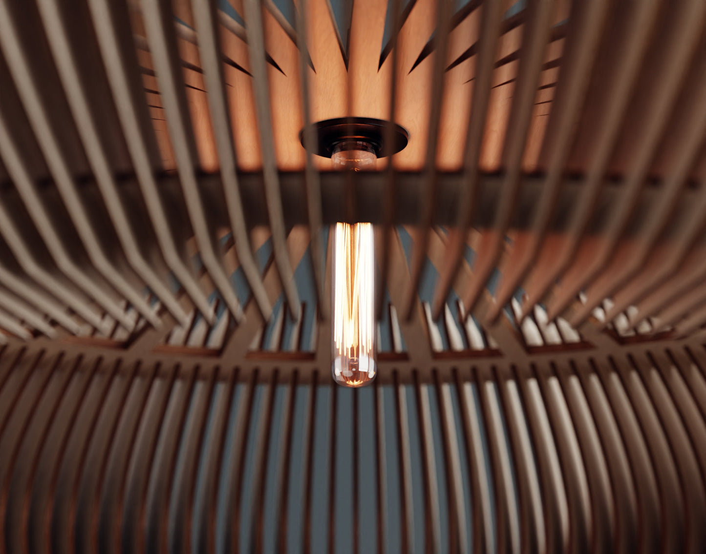 Modern Handmade Wooden Pendant Lampshade