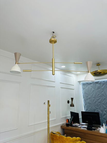 4 Arms Handmade Brass Sputnik Chandelier