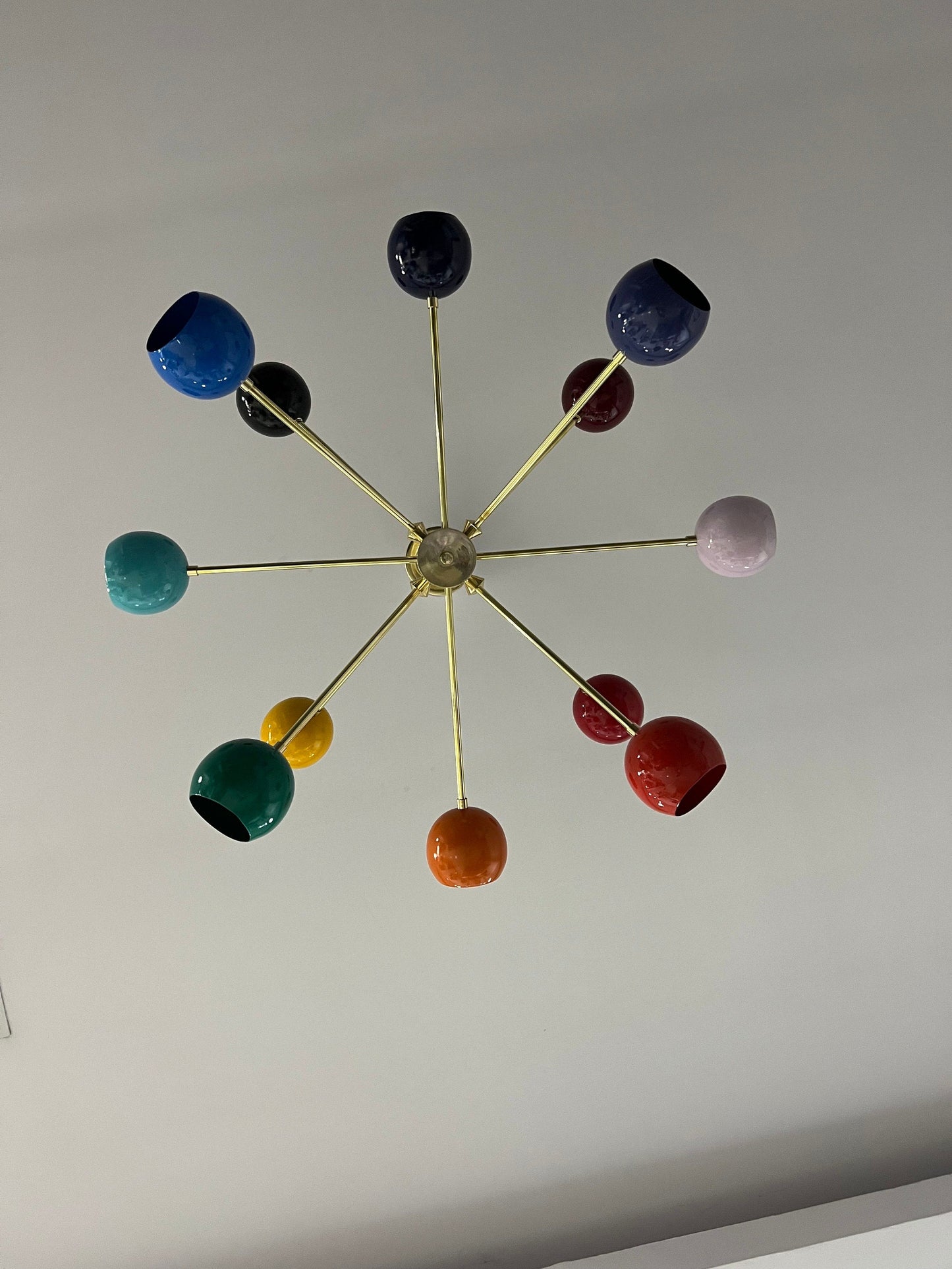 12 Arm 12 Light Modern Stilnovo Design Colorful Chandelier