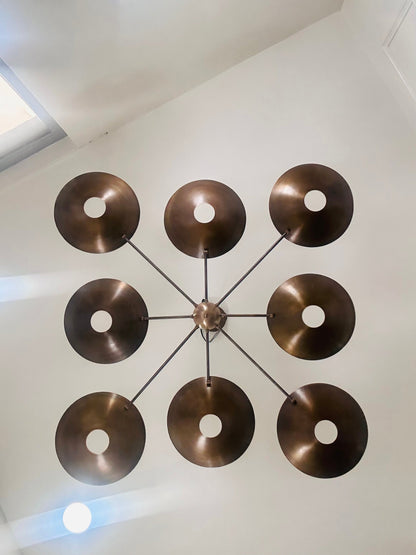 Handmade 8 Arms Brass Modern Sputnik Chandelier