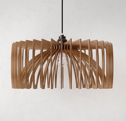 Modern Handmade Wooden Chandelier