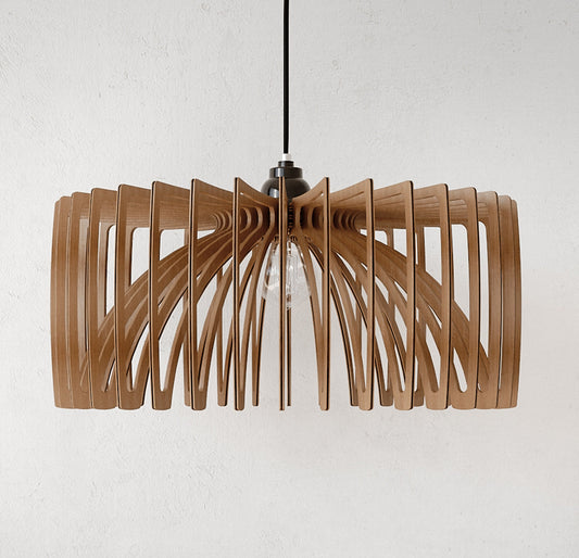 Modern Handmade Wooden Chandelier