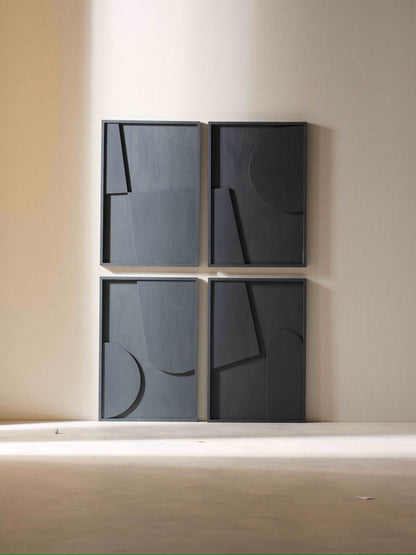 Shapes Design 4 Panel Modern Wall Art