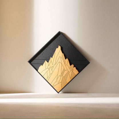 3D Mountain Design Wooden Wall Art