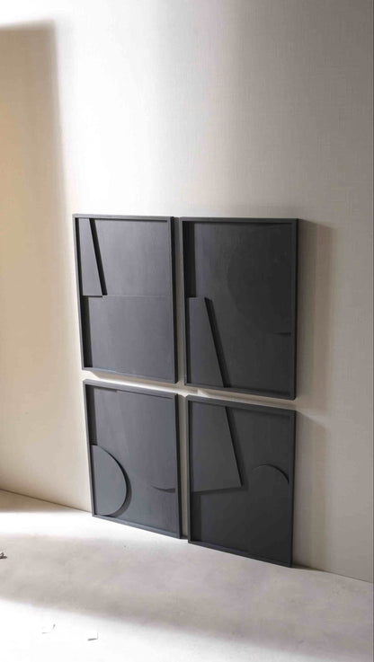 Shapes Design 4 Panel Modern Wall Art