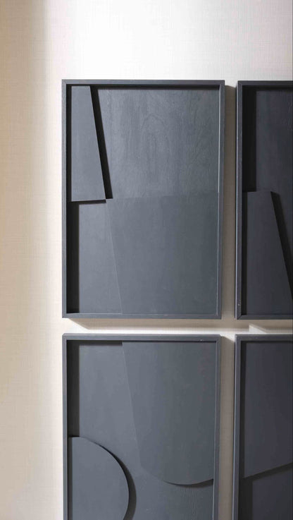 Shapes Design 4 Panel Modern Wall Art