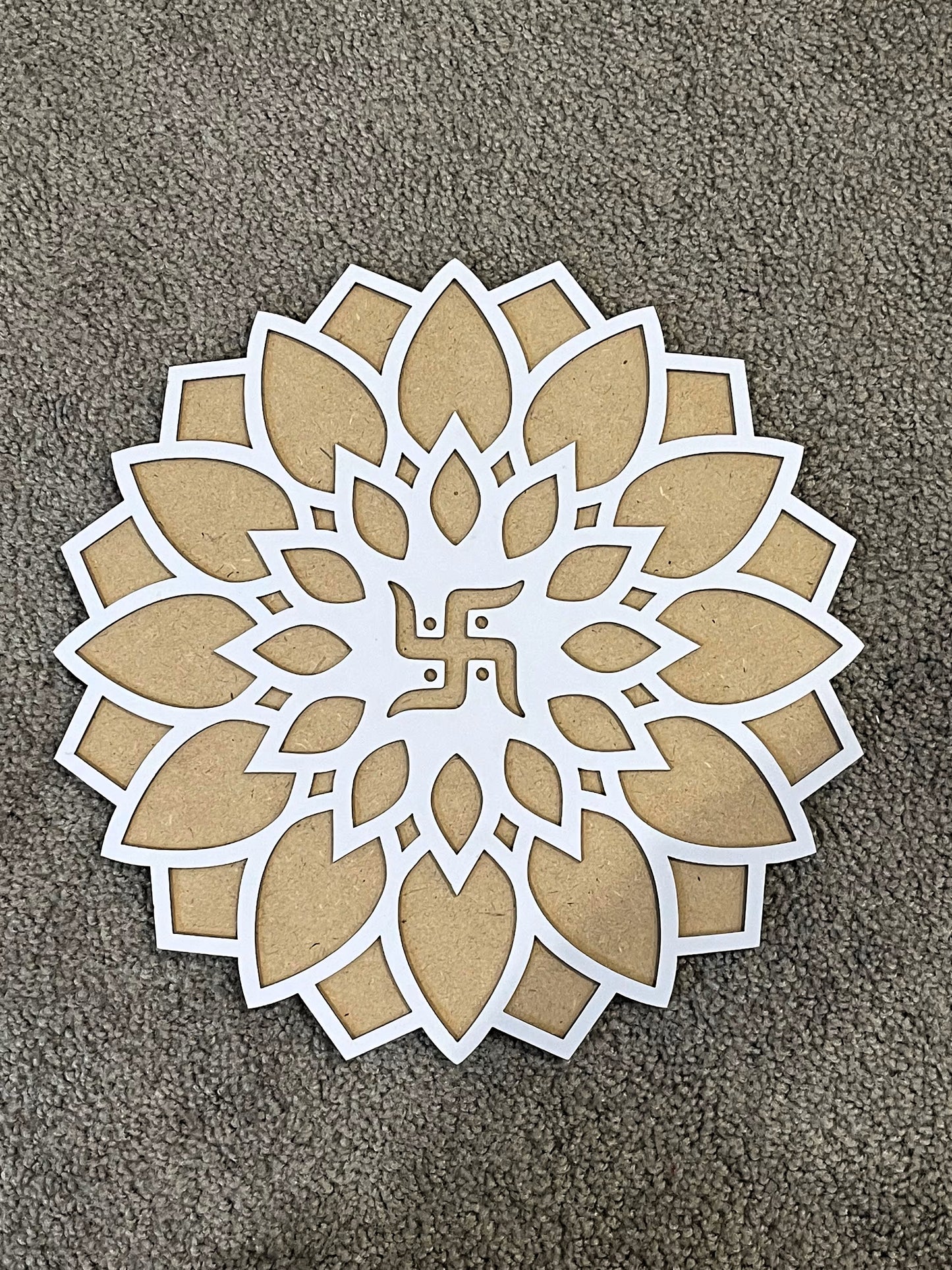 Swastik Design Pre Marked Rangoli