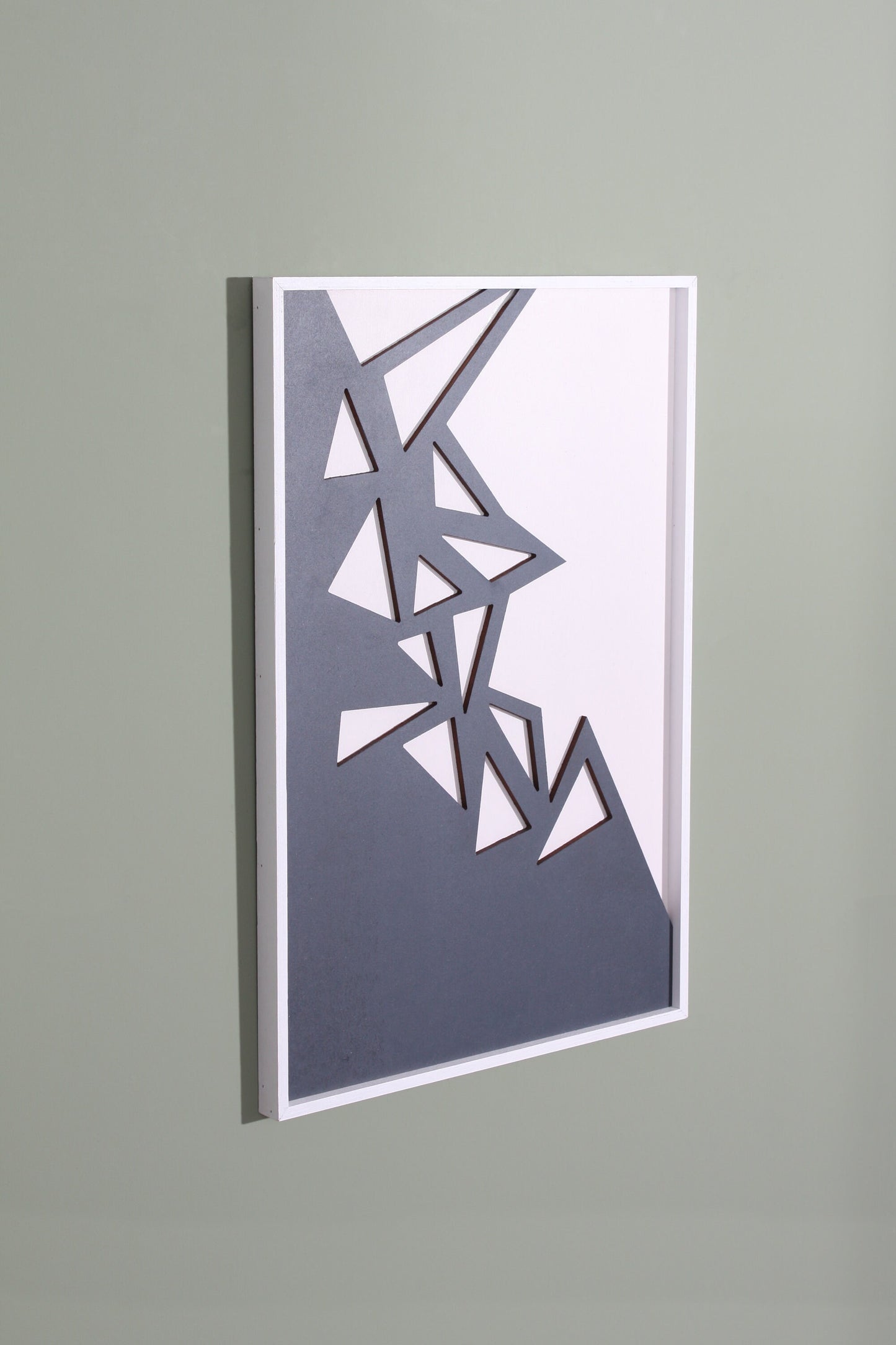 Triangular Geometric Design Wooden Wall Art