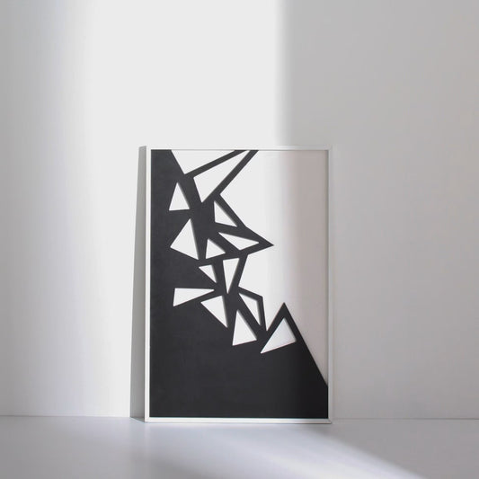 Triangular Geometric Design Wooden Wall Art