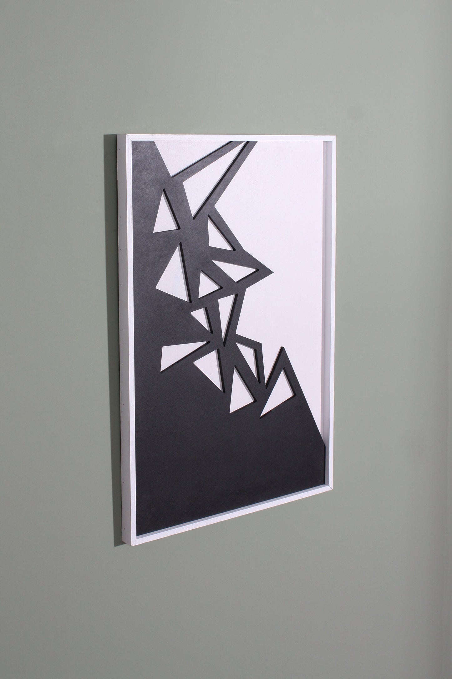 Triangular Geometric Design Wooden Wall Art
